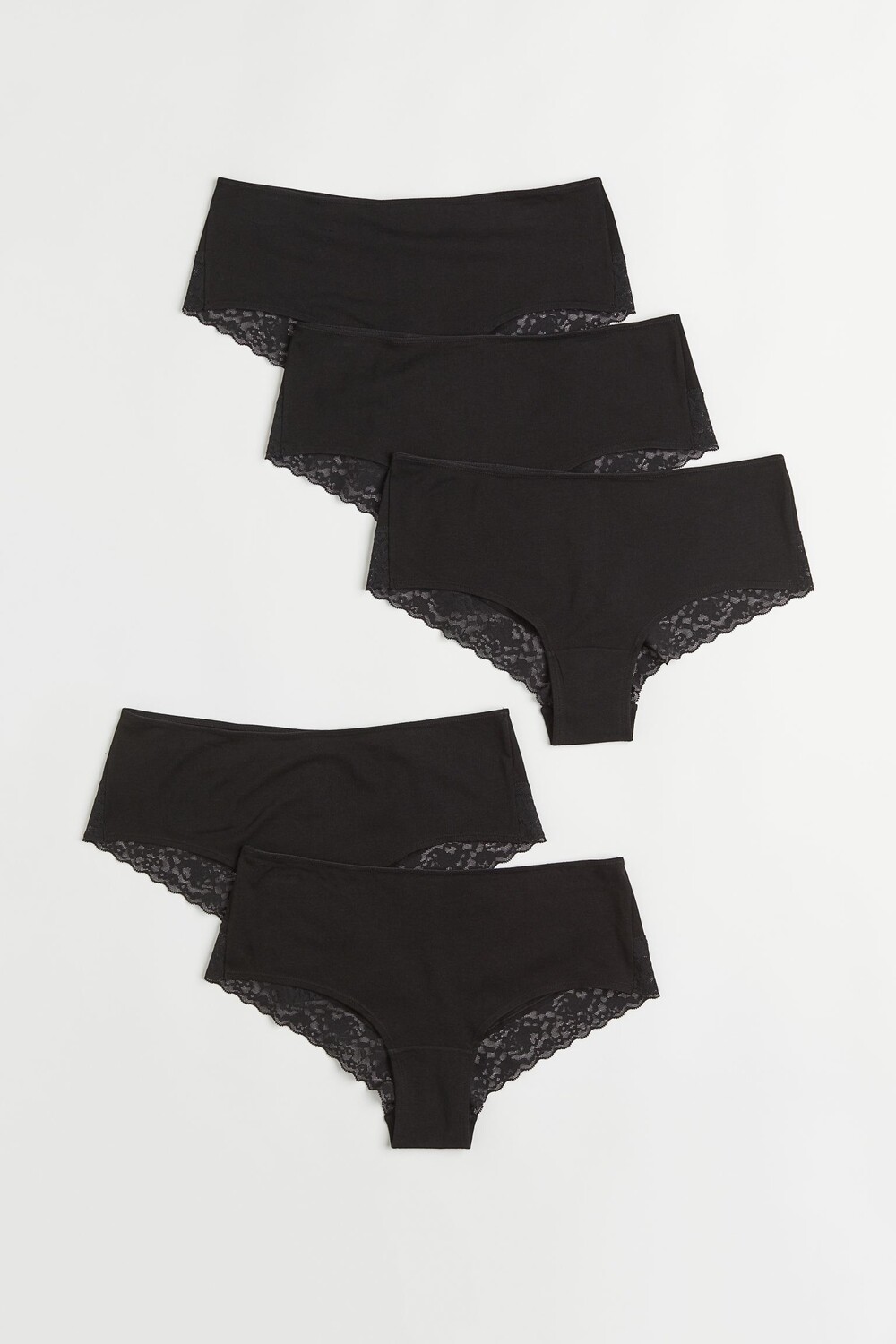 Комплект трусов, 5 шт, H&M Hipster, черный
Комплект трусов, 5 шт, H&M Hipster, черный