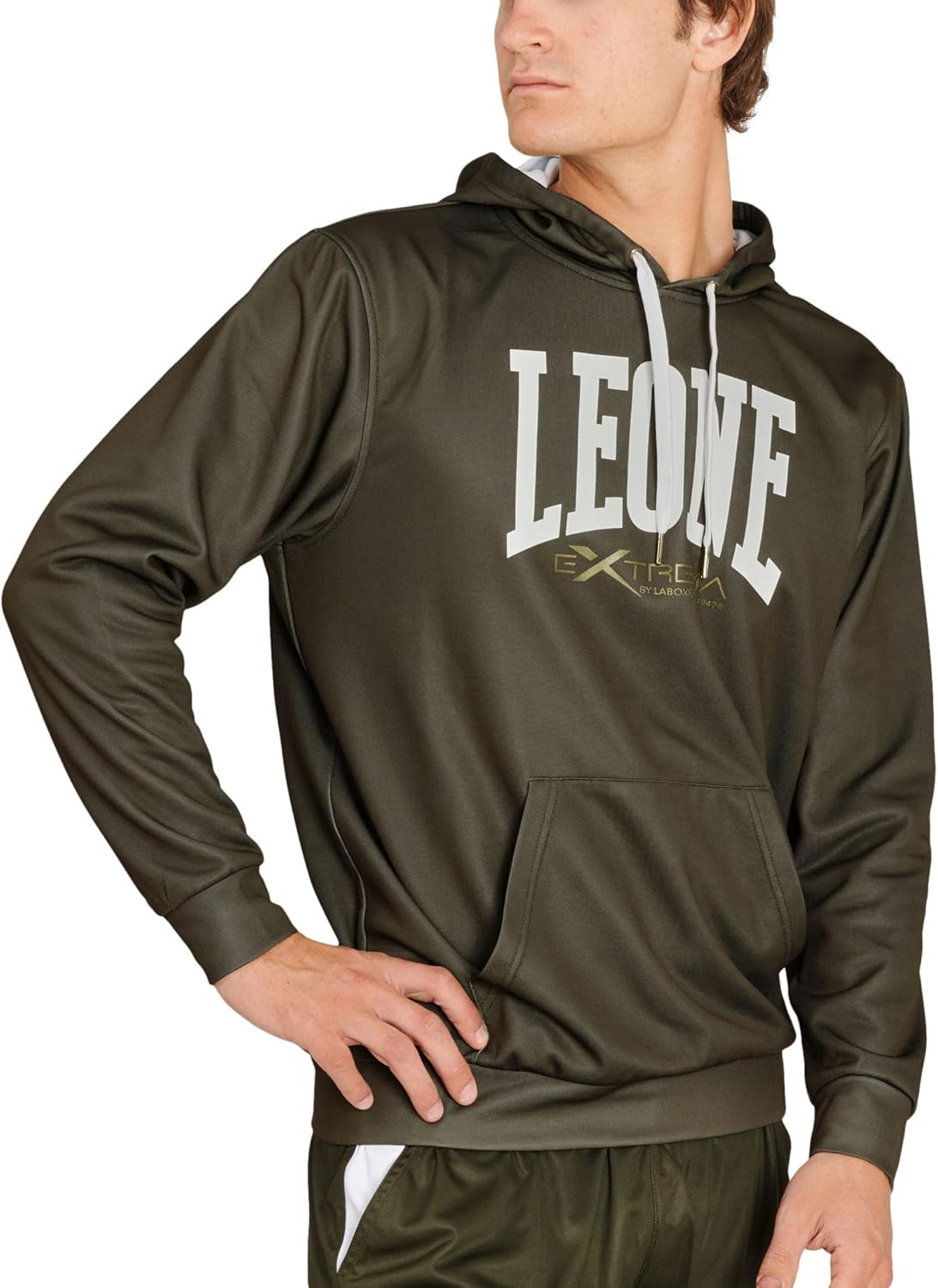 Толстовка с капюшоном и логотипом, унисекс, для взрослых Leone 1947, зеленый
Толстовка с капюшоном и логотипом, унисекс, для взрослых Leone 1947, зеленый