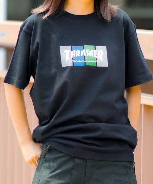 Футболка с коротким рукавом, стандартный крой, с 4-цветным принтом логотипа в квадрате THRASHER, черный
Футболка с коротким рукавом, стандартный крой, с 4-цветным принтом логотипа в квадрате THRASHER, черный