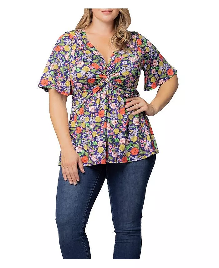 Топ размера плюс Эбби Твист Фронт Kiyonna, мультиколор
Топ размера плюс Эбби Твист Фронт Kiyonna, мультиколор