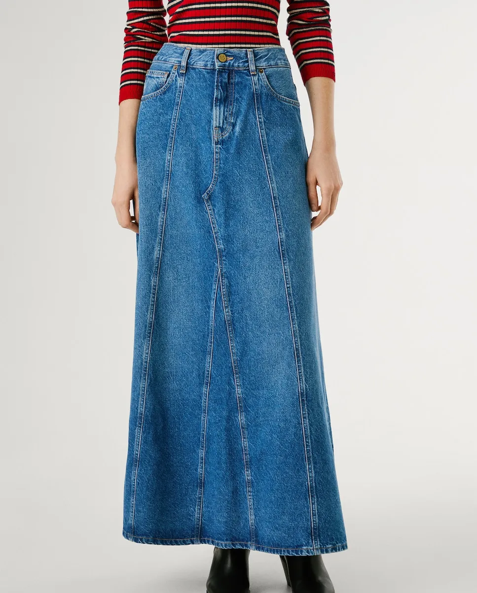 Длинная облегающая юбка-джинс с высокой посадкой Pepe Jeans, синий
Длинная облегающая юбка-джинс с высокой посадкой Pepe Jeans, синий