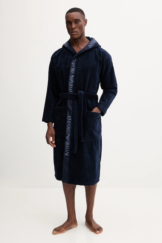 Хлопковый халат Emporio Armani Underwear, темно-синий
Хлопковый халат Emporio Armani Underwear, темно-синий