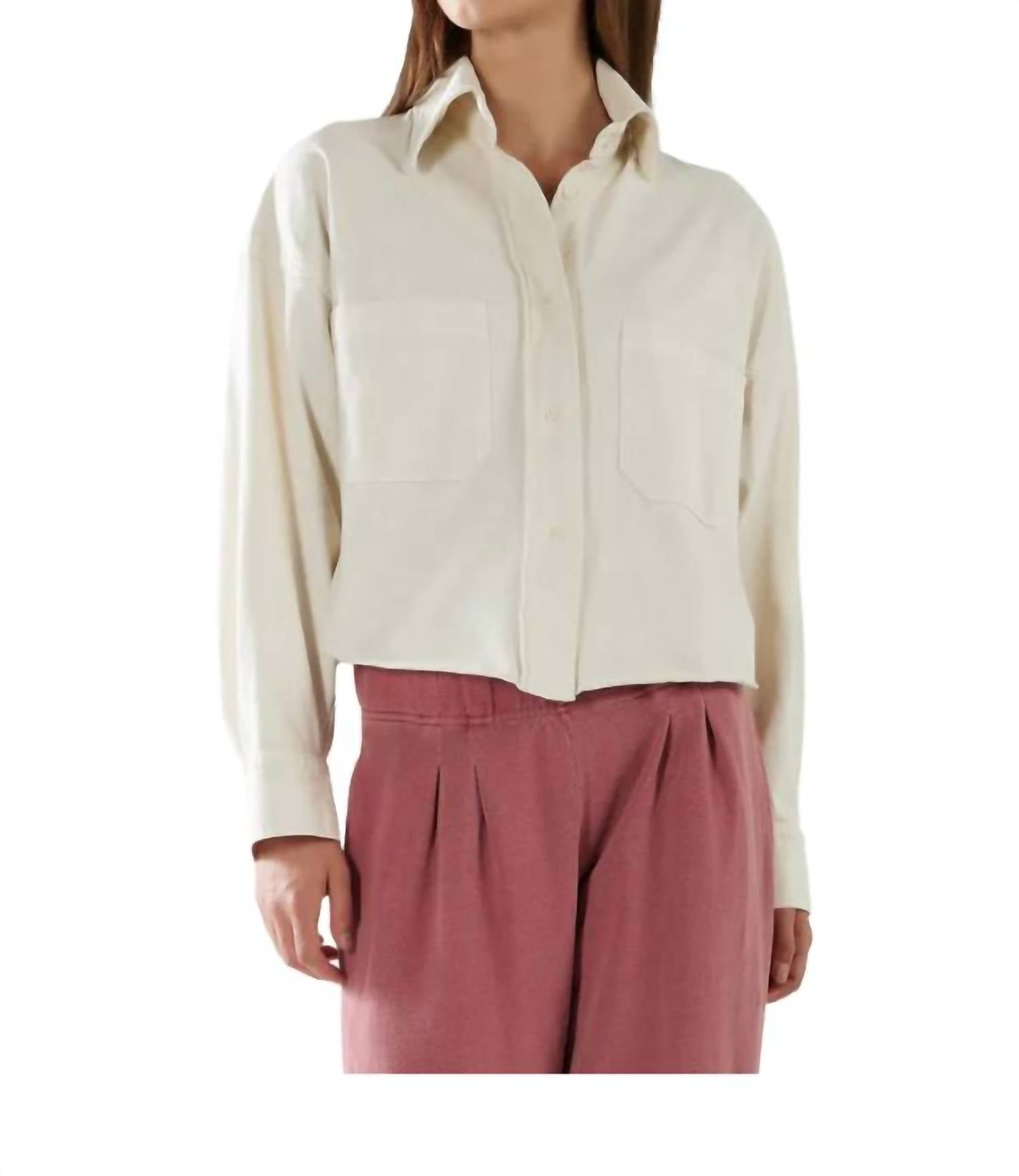 Кроп-рубашка Coopa Oversized цвета слоновой кости LES TIEN
Кроп-рубашка Coopa Oversized цвета слоновой кости LES TIEN