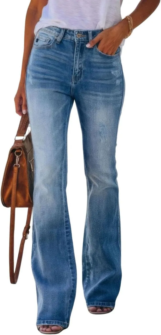 ebossy Женские джинсы с растяжкой Bell Bottom, высокая талия, потертый эффект
ebossy Женские джинсы с растяжкой Bell Bottom, высокая талия, потертый эффект