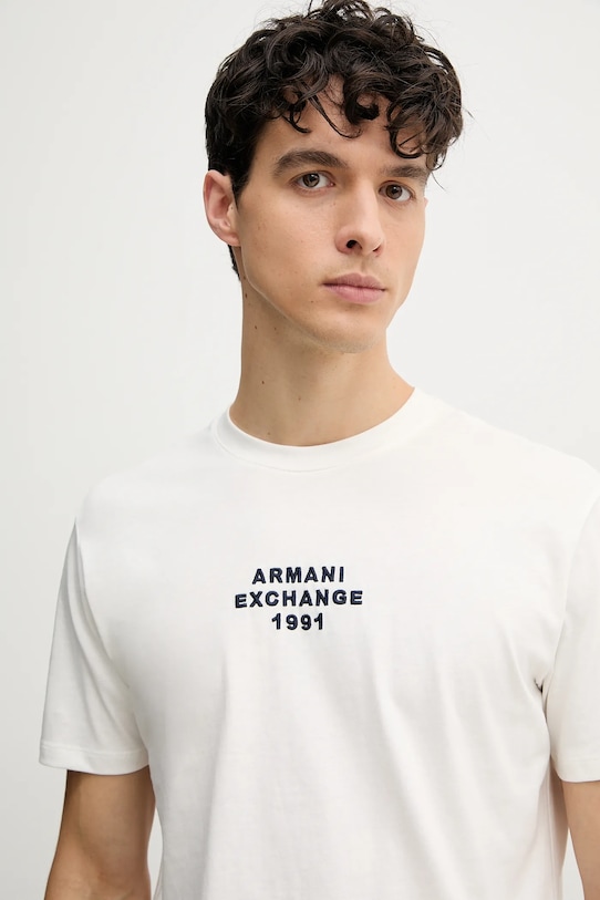 Хлопковая футболка Armani Exchange, бежевый
Хлопковая футболка Armani Exchange, бежевый