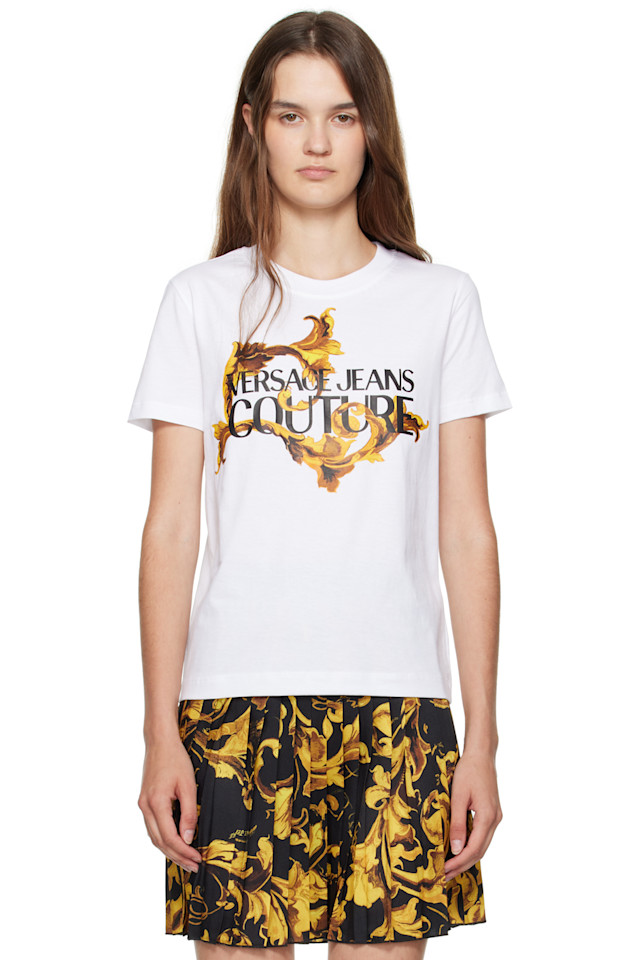 Футболка из хлопкового джерси с принтом Versace Jeans Couture, мультиколор
Футболка из хлопкового джерси с принтом Versace Jeans Couture, мультиколор