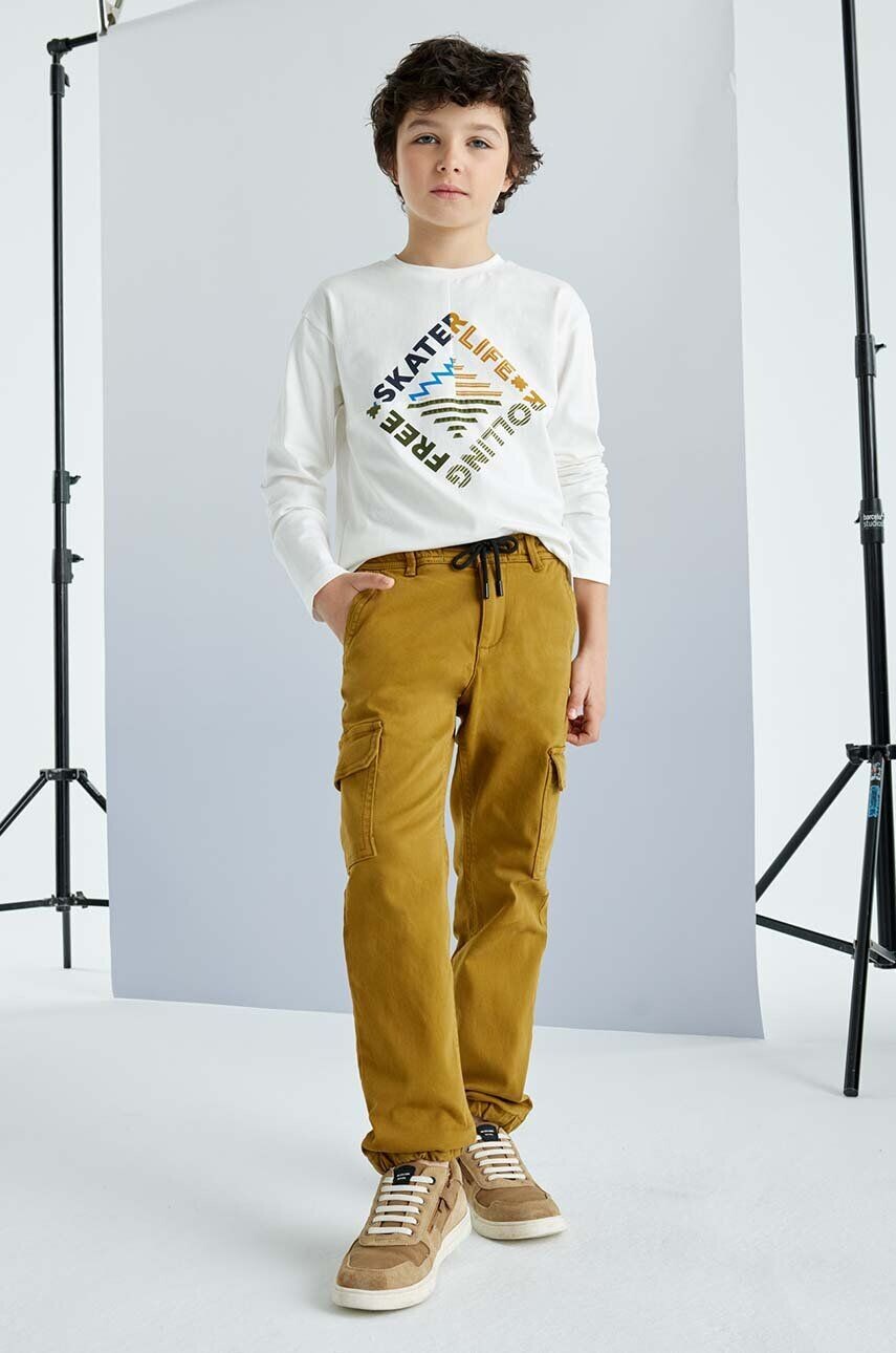 Детские брюки-карго Mayoral сломались, коричневый 
Детские брюки-карго Mayoral сломались, коричневый