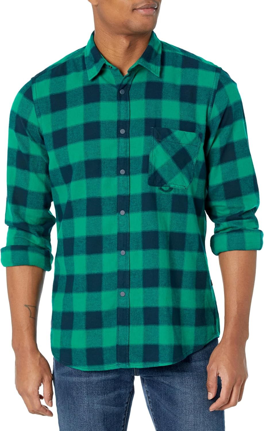 BOSS Мужская мягкая фланелевая рубашка на пуговицах, Emerald Green/Dark Green
BOSS Мужская мягкая фланелевая рубашка на пуговицах, Emerald Green/Dark Green