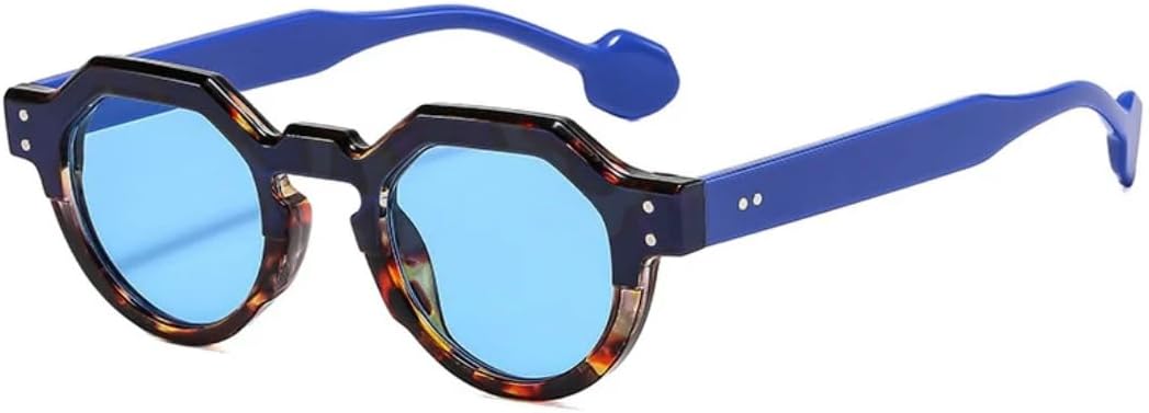 Солнцезащитные очки с защитой от УФ-излучения UV400 | Круглая, легкая оправа в стиле панк | Для женщин и мужчин | Для занятий спортом на открытом воздухе и вождения DSVIGF, Blueleopard-blue
Солнцезащитные очки с защитой от УФ-излучения UV400 | Круглая, легкая оправа в стиле панк | Для женщин и мужчин | Для занятий спортом на открытом воздухе и вождения DSVIGF, Blueleopard-blue