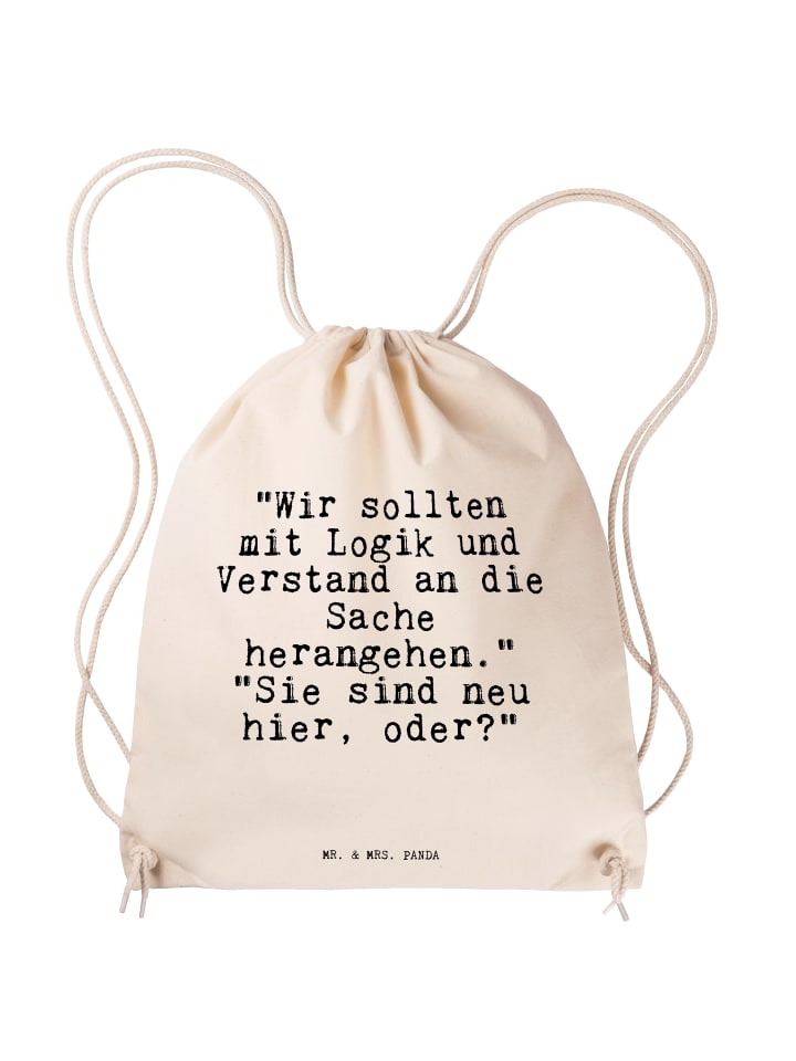 Спортивная сумка Нам следует использовать логику... с поговоркой в сливках Mr. & Mrs. Panda
Спортивная сумка Нам следует использовать логику... с поговоркой в сливках Mr. & Mrs. Panda