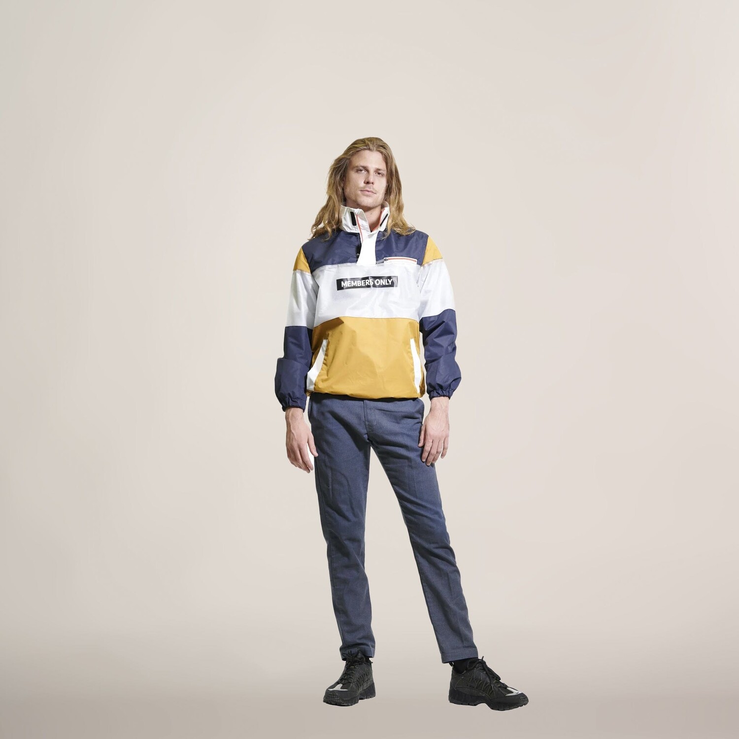 Мужская цветная полупрозрачная куртка с блоками Members Only, темно-синий
Мужская цветная полупрозрачная куртка с блоками Members Only, темно-синий