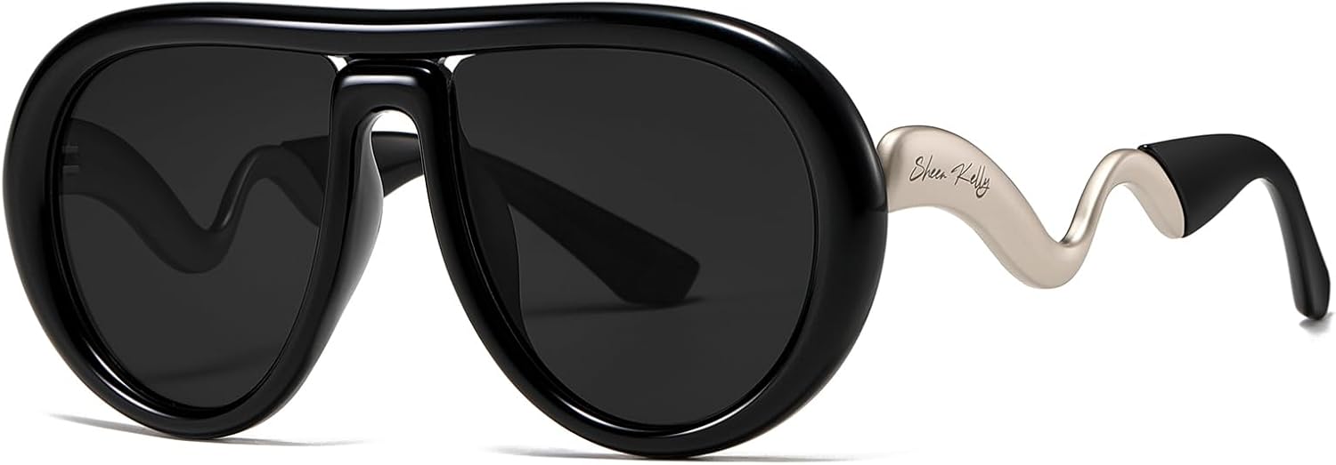 Солнцезащитные очки SHEEN KELLY поляризованного овального типа для женщин, увеличенного размера, модная плоская оправа, изогнутые металлические дужки, дизайнерские очки, 5
Солнцезащитные очки SHEEN KELLY поляризованного овального типа для женщин, увеличенного размера, модная плоская оправа, изогнутые металлические дужки, дизайнерские очки, 5