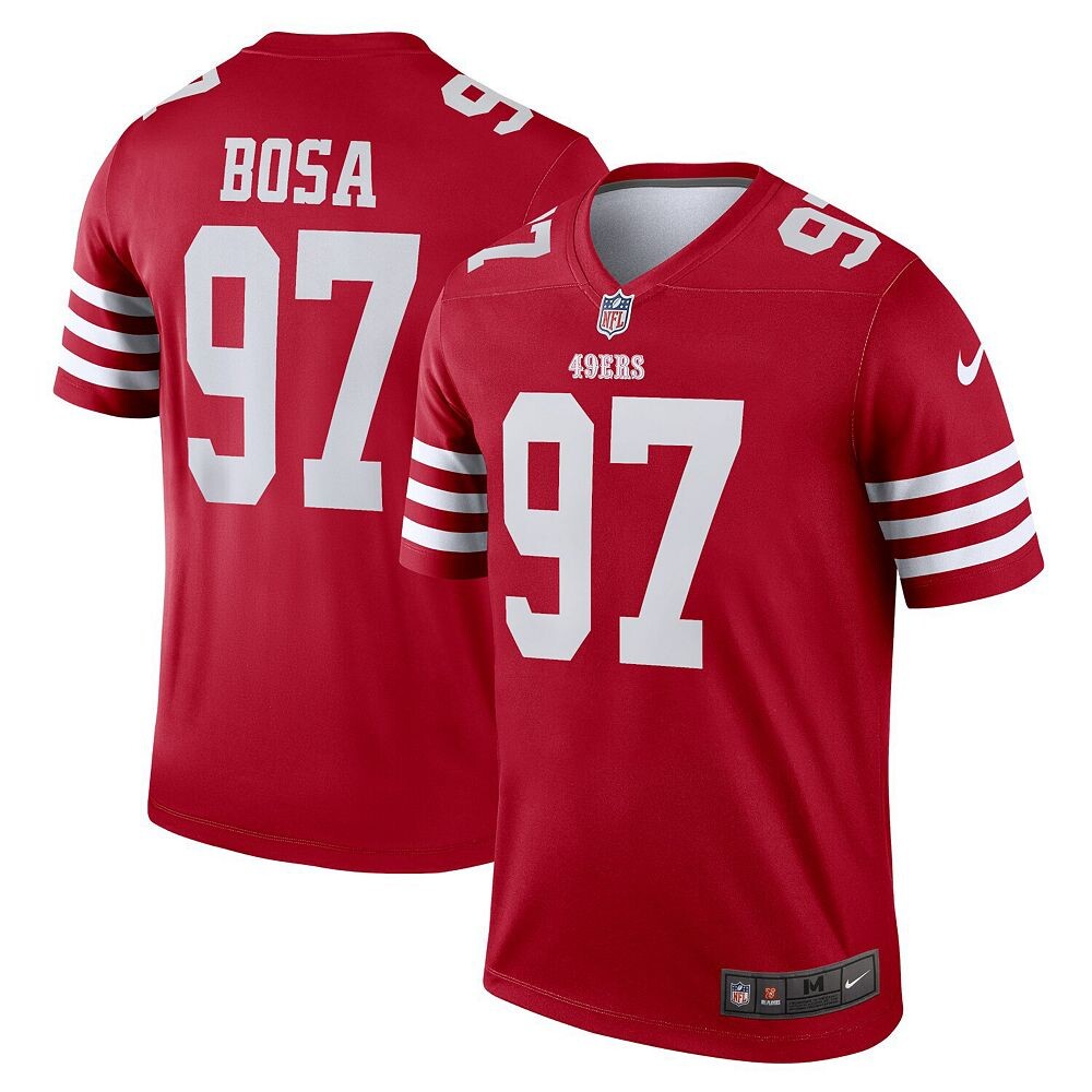 Мужская джерси Nike Nick Bosa Scarlet San Francisco 49ers Legend, красный
Мужская джерси Nike Nick Bosa Scarlet San Francisco 49ers Legend, красный