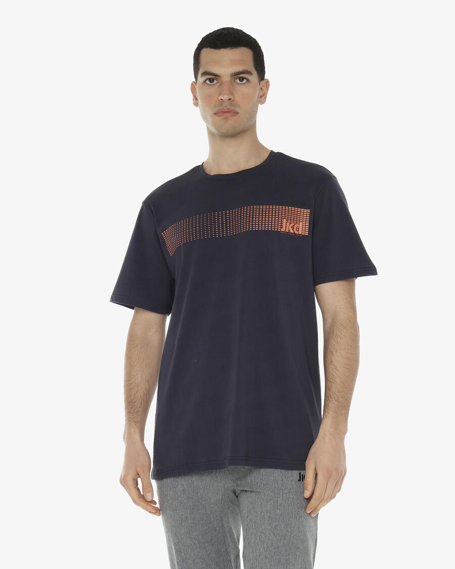 JAKED Мужская темно-синяя синтетическая футболка для фитнеса
JAKED Мужская темно-синяя синтетическая футболка для фитнеса