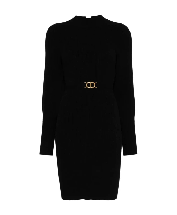 Элегантное платье миди Twinset, черный
Элегантное платье миди Twinset, черный