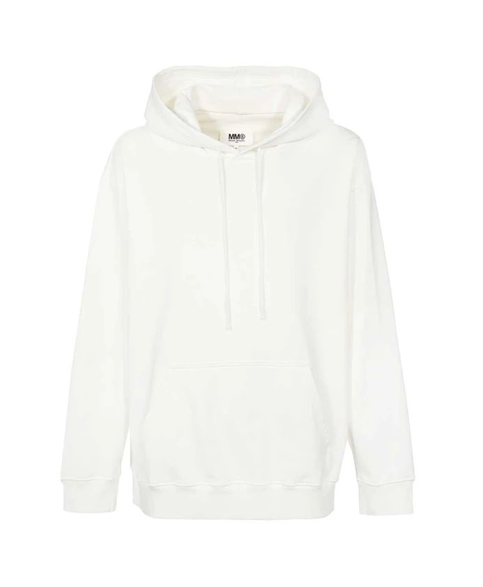 Хлопковая толстовка с ребристыми манжетами Mm6 Maison Margiela, белый
Хлопковая толстовка с ребристыми манжетами Mm6 Maison Margiela, белый
