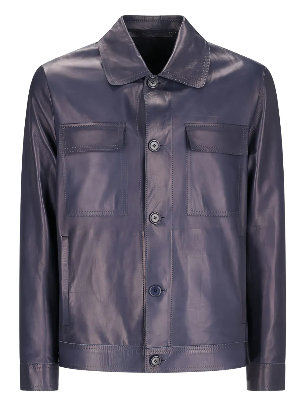 Кожаная куртка-рубашка Salvatore Santoro, синий
Кожаная куртка-рубашка Salvatore Santoro, синий