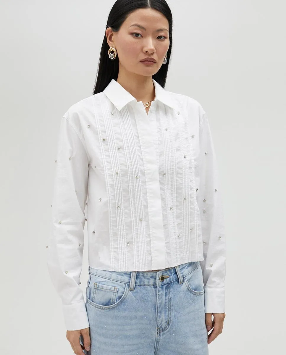 Женская укороченная рубашка с длинным рукавом Lola Casademunt, белый
Женская укороченная рубашка с длинным рукавом Lola Casademunt, белый