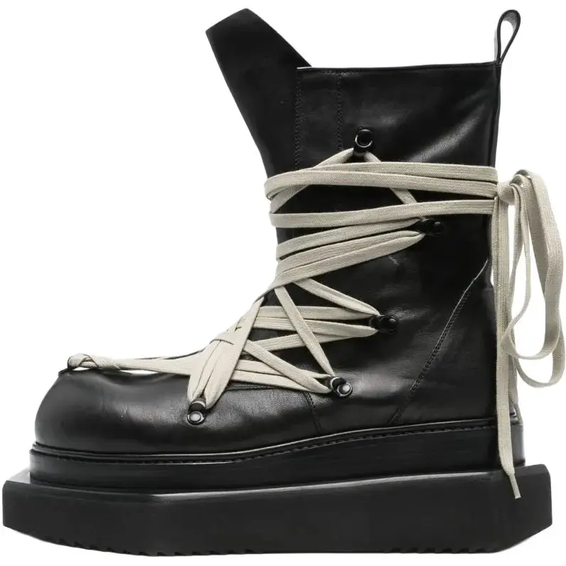 Шнурованные ботинки на платформе RICK OWENS, черный
Шнурованные ботинки на платформе RICK OWENS, черный