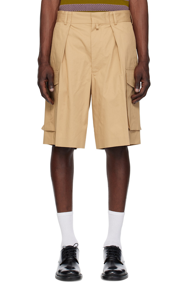 Штаны карго плиссированные Dries Van Noten, бежевый
Штаны карго плиссированные Dries Van Noten, бежевый