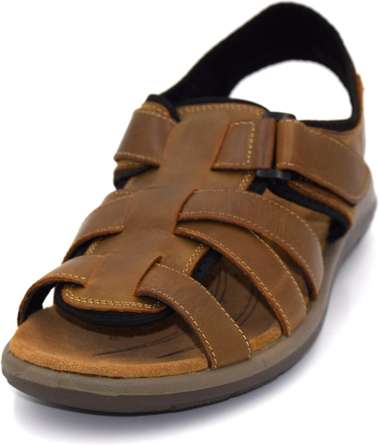 NEKTA /ke'nekt/, мужские сандалии-рыбацкие с открытым носком из кожи, Tan
NEKTA /ke'nekt/, мужские сандалии-рыбацкие с открытым носком из кожи, Tan