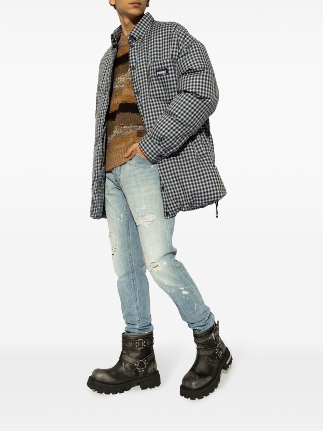 Dsquared2 куртка с узором в клетку, черный
Dsquared2 куртка с узором в клетку, черный