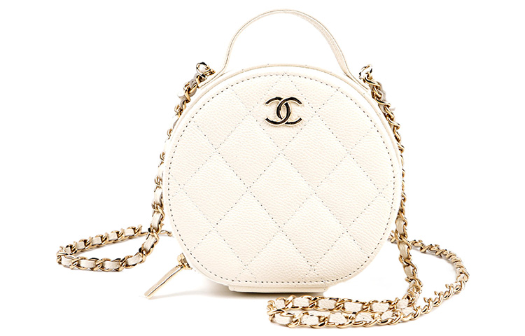 CHANEL Круглая сумка из телячьей кожи женская белая
CHANEL Круглая сумка из телячьей кожи женская белая