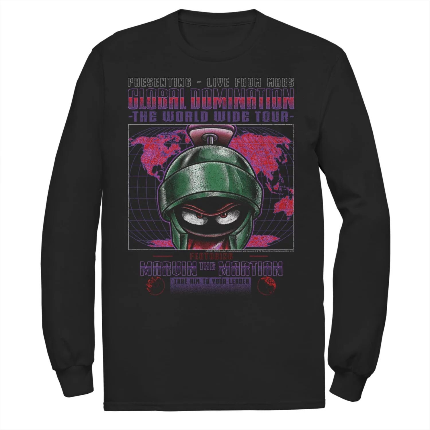 Мужская футболка с плакатом Looney Tunes Marvin Global Domination Licensed Character
Мужская футболка с плакатом Looney Tunes Marvin Global Domination Licensed Character