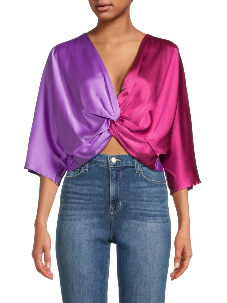 Атласный укороченный топ с закрученной передней частью Renee C., лаванда
Атласный укороченный топ с закрученной передней частью Renee C., лаванда