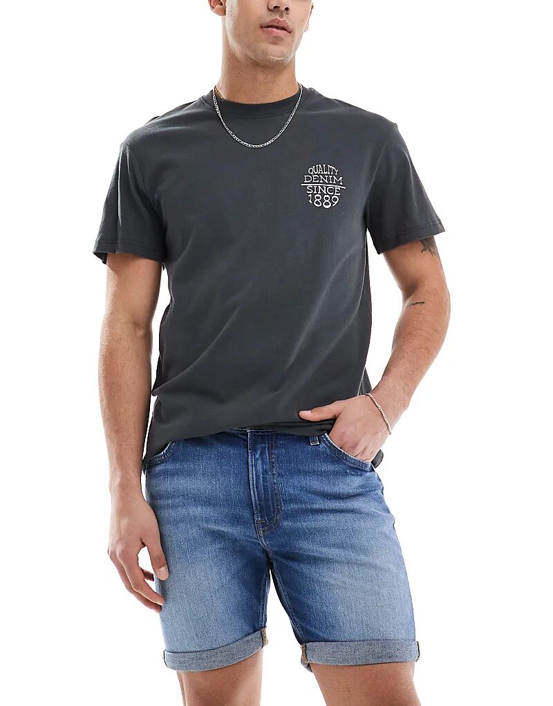 Узкие шорты Lee Rider средне-синего цвета
Узкие шорты Lee Rider средне-синего цвета