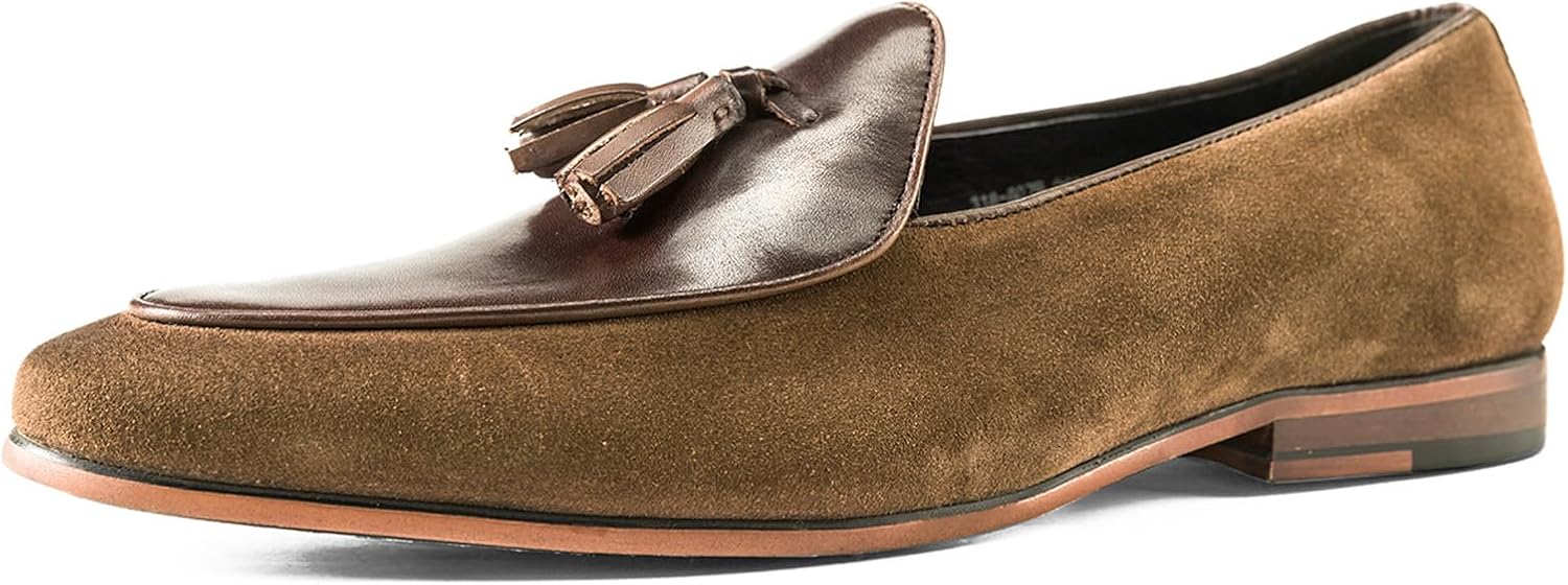 Мужские лоферы с кисточками WinDhana - ручной работы из кожи, лоферы с круглым носком без шнурков для делового и повседневного стиля 318-807, коричневый
Мужские лоферы с кисточками WinDhana - ручной работы из кожи, лоферы с круглым носком без шнурков для делового и повседневного стиля 318-807, коричневый