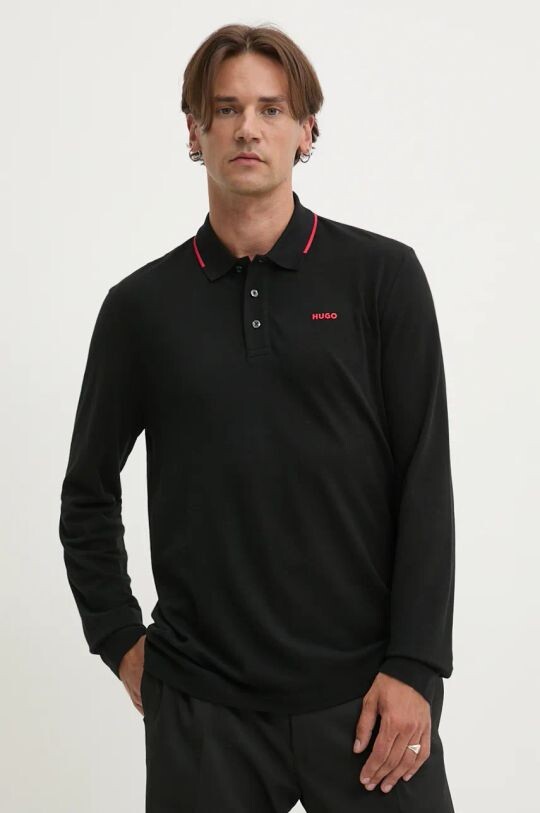 Хлопковая рубашка с длинным рукавом Hugo, черный
Хлопковая рубашка с длинным рукавом Hugo, черный