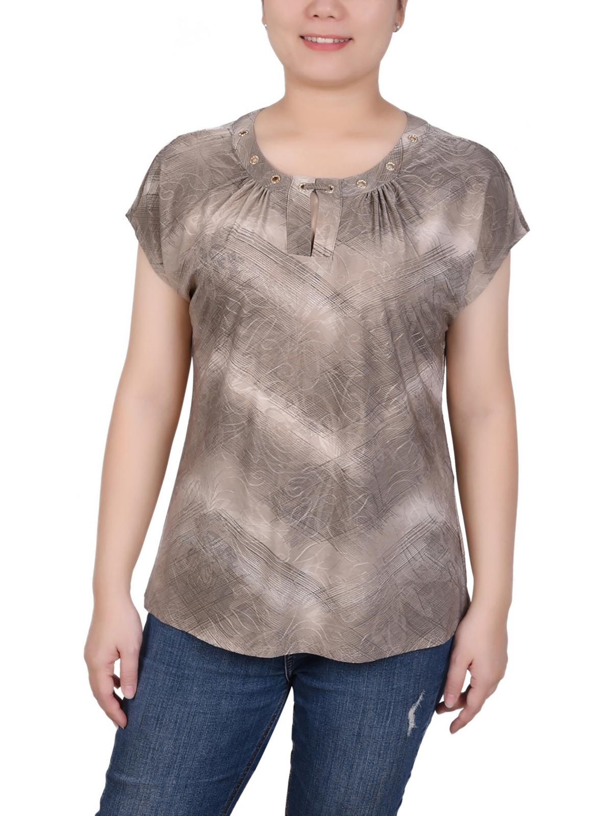 Женская блузка Petites с круглым вырезом и принтом NY Collection, цвет taupe tie dye
Женская блузка Petites с круглым вырезом и принтом NY Collection, цвет taupe tie dye