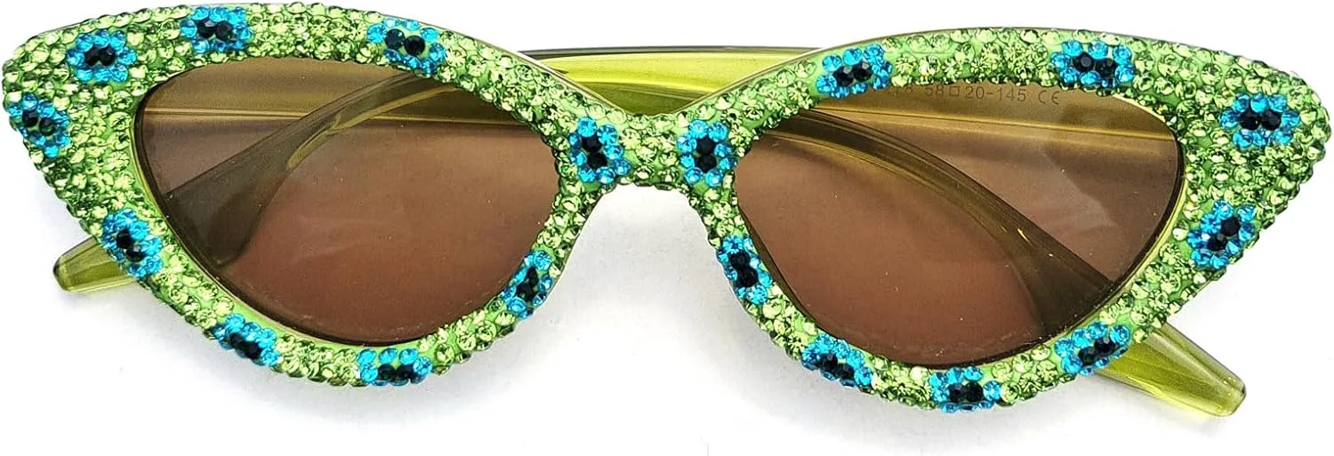 Солнцезащитные очки COTIA «Кошачий глаз» со стразами для женщин, блестящие, сверкающие, с кристаллами и бриллиантами, модные солнцезащитные очки для вечеринок, Green
Солнцезащитные очки COTIA «Кошачий глаз» со стразами для женщин, блестящие, сверкающие, с кристаллами и бриллиантами, модные солнцезащитные очки для вечеринок, Green