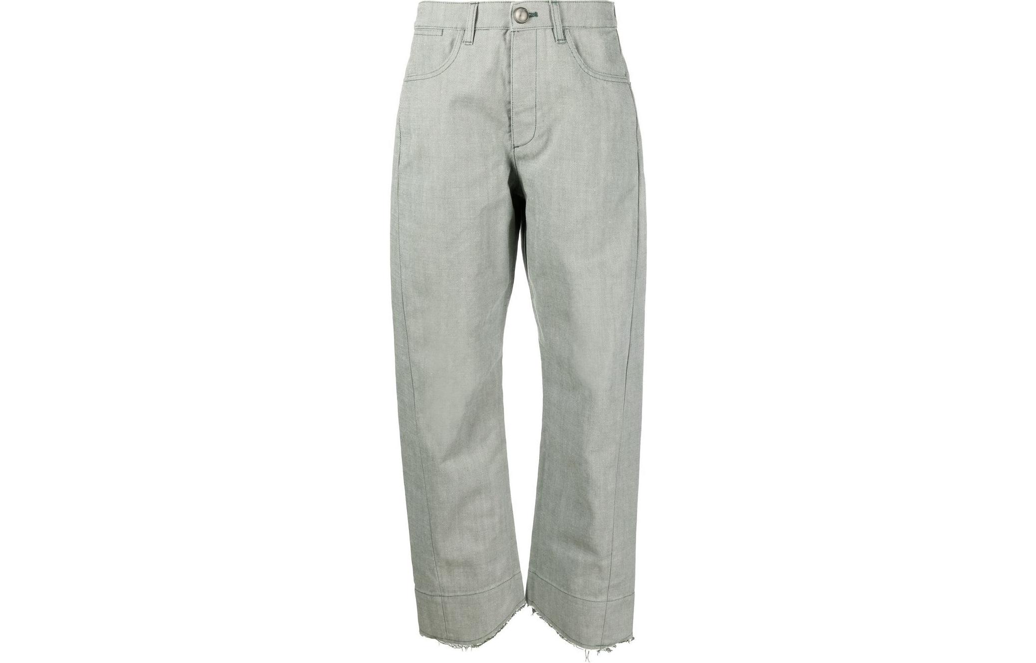 Высокие широкие брюки JIL SANDER, зеленые
Высокие широкие брюки JIL SANDER, зеленые