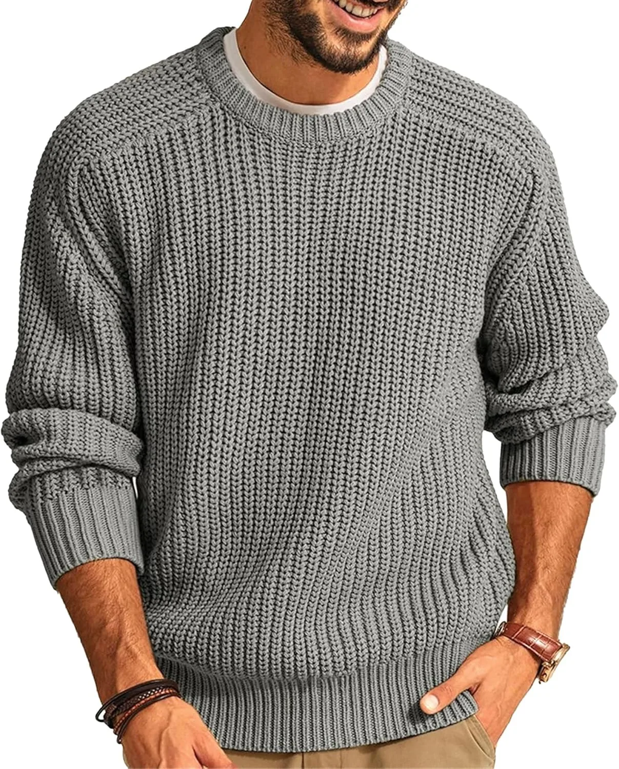 Мужской свитер с регланной вязкой
Мужской свитер с регланной вязкой