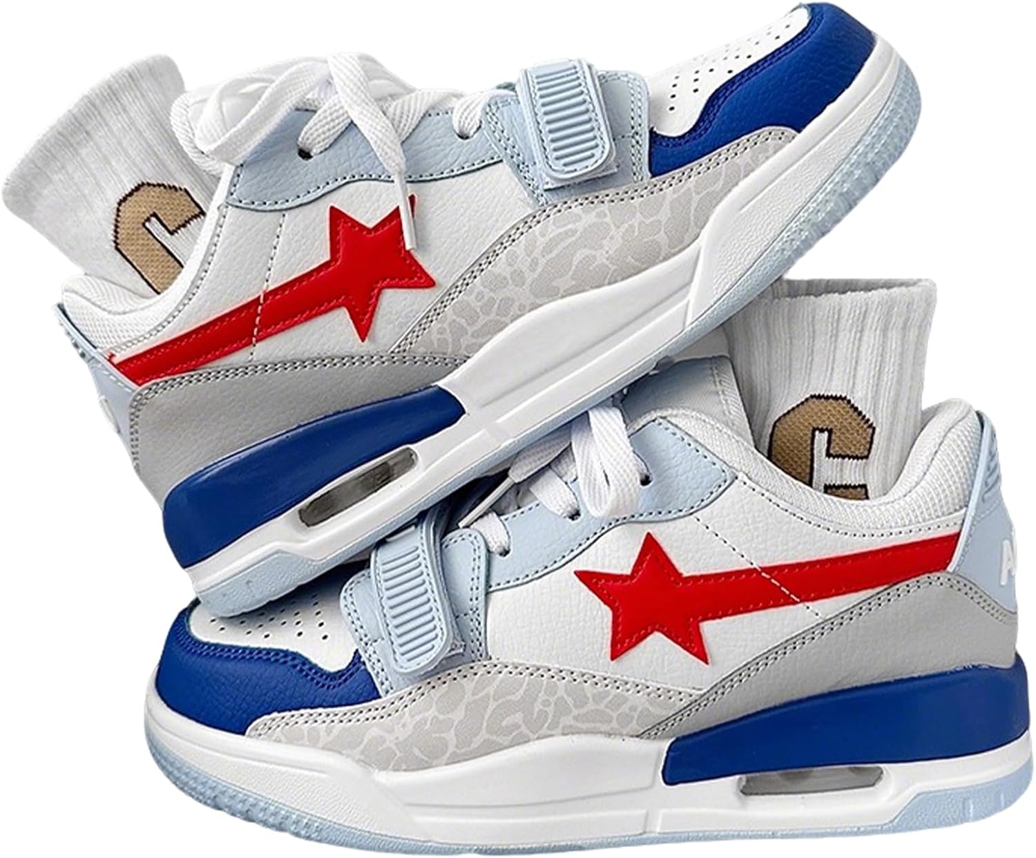 Женские и мужские высокие кроссовки на платформе Star Chunky с воздушной подушкой, удобной толстой подошвой для повседневной уличной носки Zqw, белый/красный/синий
Женские и мужские высокие кроссовки на платформе Star Chunky с воздушной подушкой, удобной толстой подошвой для повседневной уличной носки Zqw, белый/красный/синий