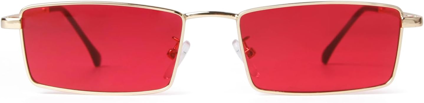 Маленькие солнцезащитные очки в форме прямоугольника, в стиле Y2K, для женщин и мужчин, ретро, 80-х и 90-х, солнцезащитные очки с защитой от ультрафиолета UV400 Laurinny, Gold Frame/Red Lens
Маленькие солнцезащитные очки в форме прямоугольника, в стиле Y2K, для женщин и мужчин, ретро, 80-х и 90-х, солнцезащитные очки с защитой от ультрафиолета UV400 Laurinny, Gold Frame/Red Lens