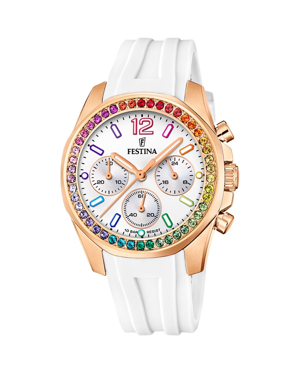 F20611/2 Женские часы Boyfriend из белого каучука Festina, белый
F20611/2 Женские часы Boyfriend из белого каучука Festina, белый