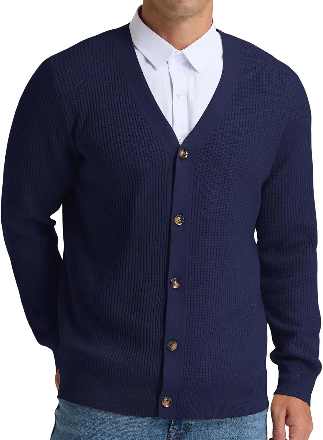 Мужской кардиган RQP с V-образным вырезом и длинными рукавами
Мужской кардиган RQP с V-образным вырезом и длинными рукавами