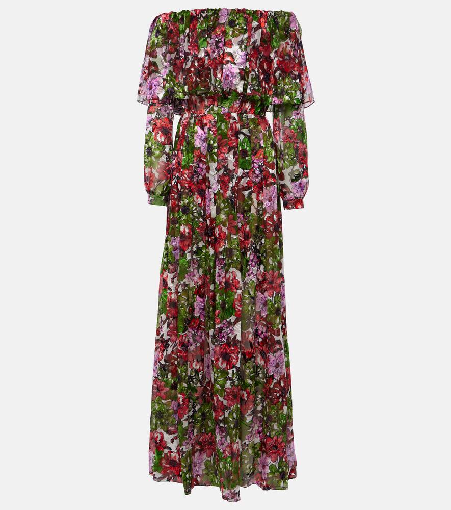 Шелковая шифоновая блузка с эффектом деворе Costarellos, Multi-Rose
Шелковая шифоновая блузка с эффектом деворе Costarellos, Multi-Rose