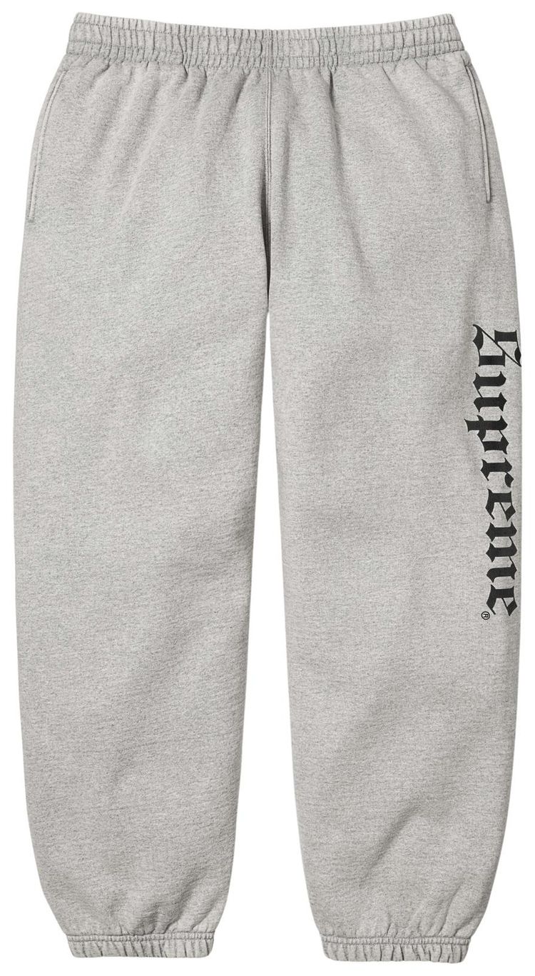 Спортивные штаны Supreme Washed Old English цвета «серый меланж»
Спортивные штаны Supreme Washed Old English цвета «серый меланж»