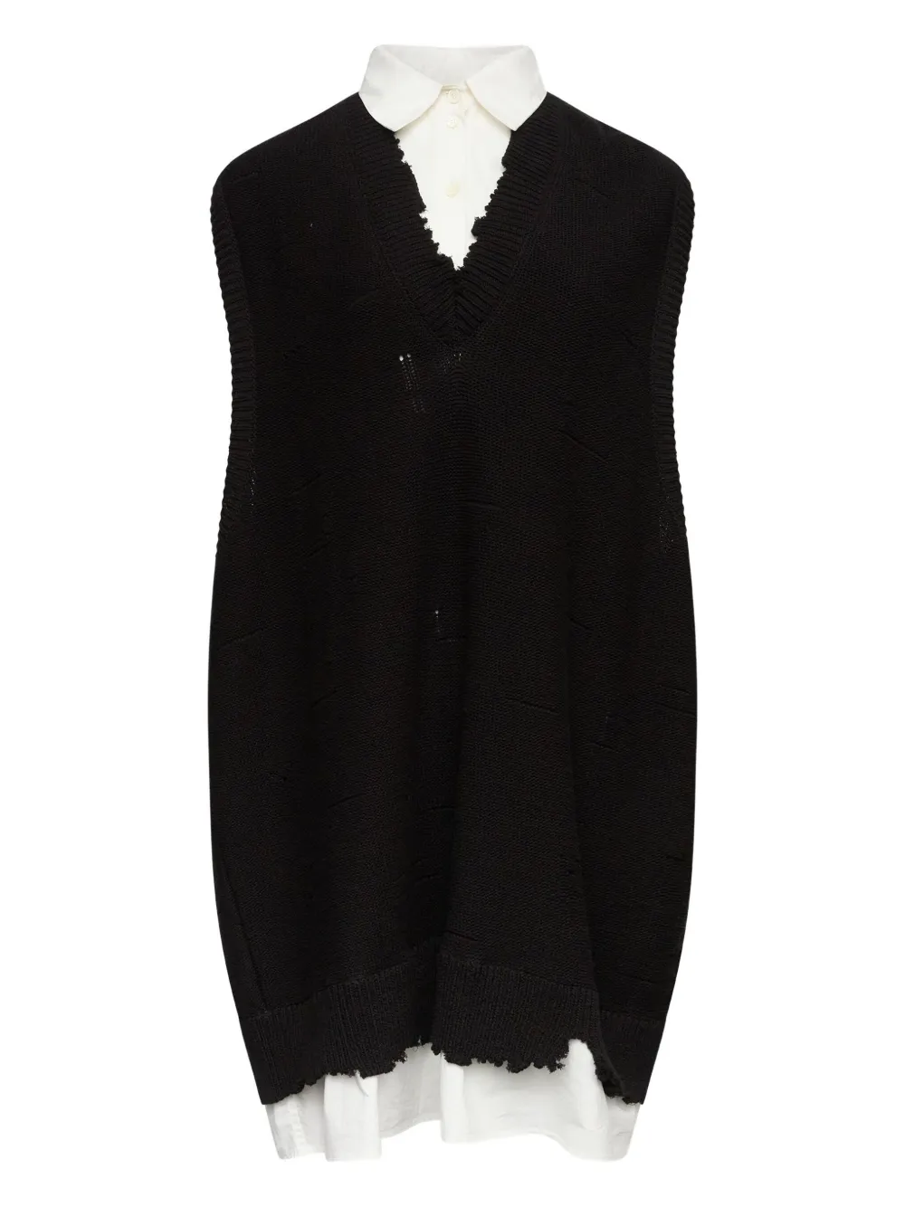 Трикотажное платье мини с бахромой Mm6 Maison Margiela, черный
Трикотажное платье мини с бахромой Mm6 Maison Margiela, черный