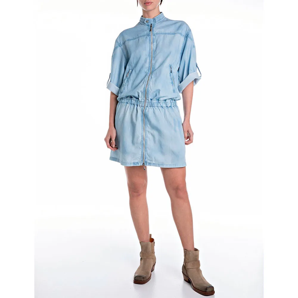 Платье Replay W9220.000.54E87B 3/4 sleeve short, синий 
Платье Replay W9220.000.54E87B 3/4 sleeve short, синий