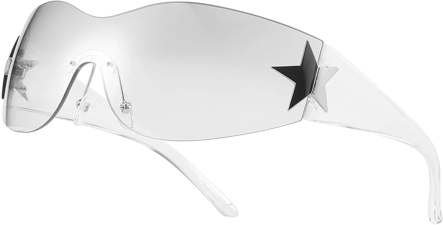 Солнцезащитные очки без оправы в стиле Y2K для женщин и мужчин, модные очки в стиле 2000-х, стильные очки без оправы Breaksun, One Pc-transparent/Light Silver
Солнцезащитные очки без оправы в стиле Y2K для женщин и мужчин, модные очки в стиле 2000-х, стильные очки без оправы Breaksun, One Pc-transparent/Light Silver