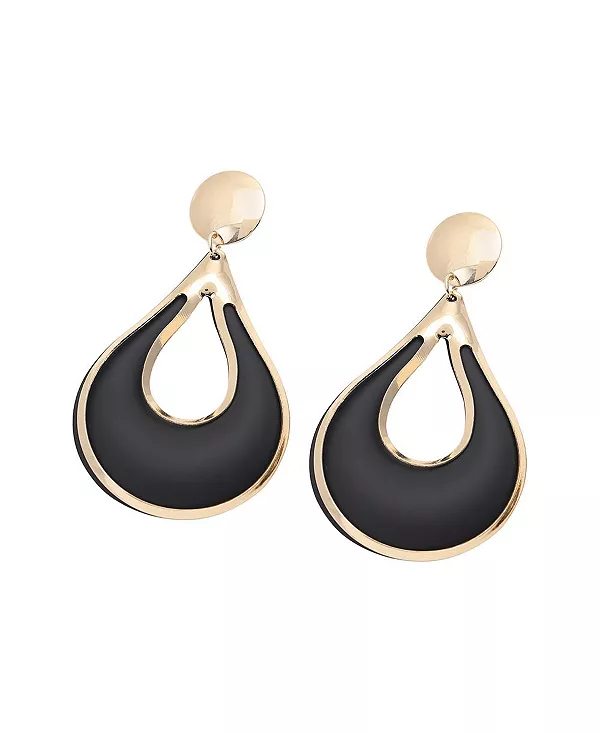 Женские контрастные серьги-подвески Sohi, black
Женские контрастные серьги-подвески Sohi, black