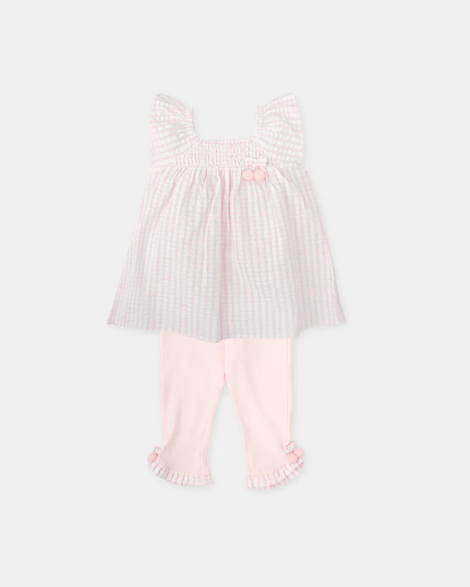 Комплект для малышки из розового топа в клетку и простых леггинсов Tutto Piccolo, цвет Rosa
Комплект для малышки из розового топа в клетку и простых леггинсов Tutto Piccolo, цвет Rosa