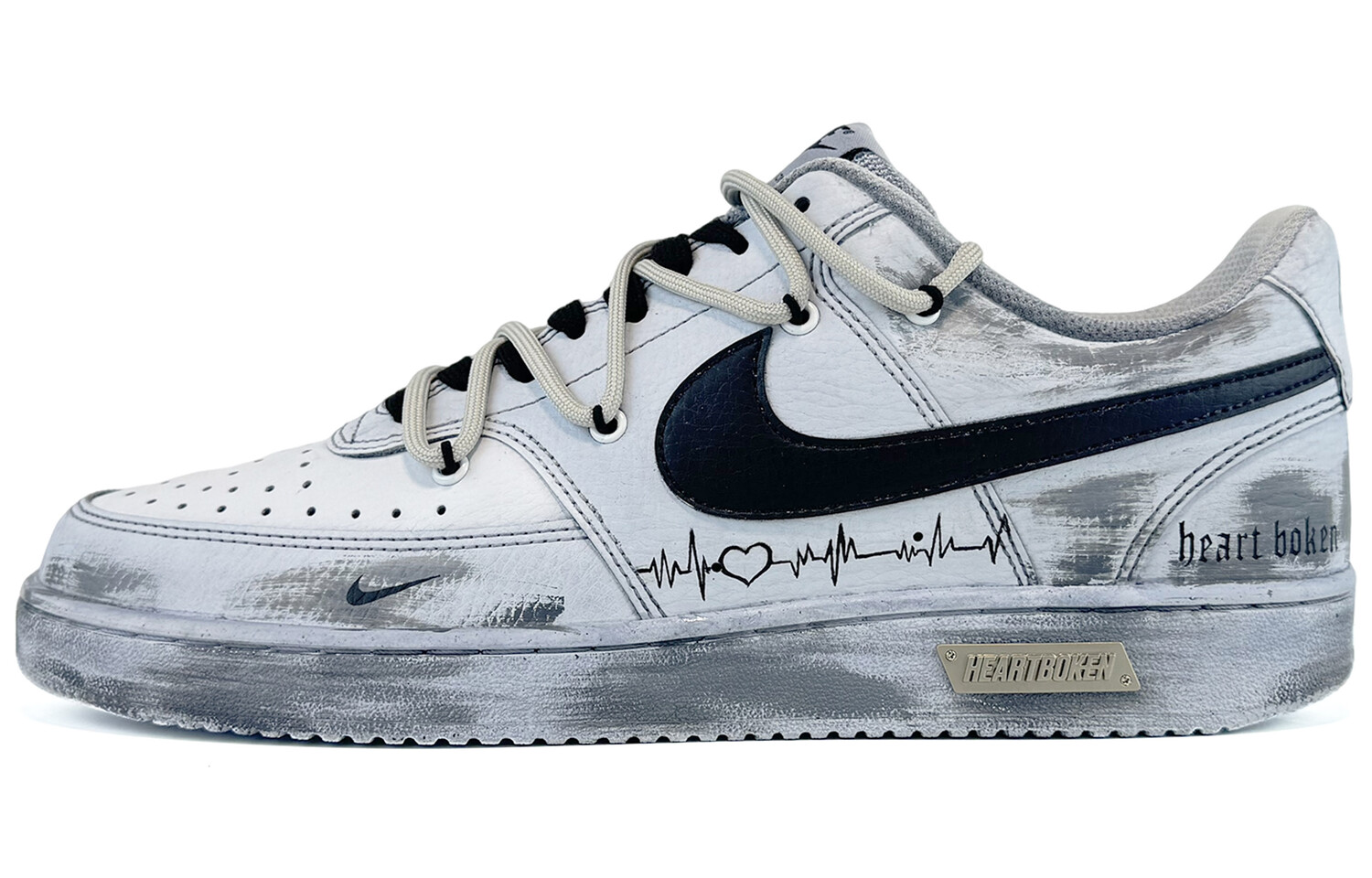 Кроссовки Nike Court Vision 1 Skateboarding Shoes Men Low-top Black, серый 
Кроссовки Nike Court Vision 1 Skateboarding Shoes Men Low-top Black, серый