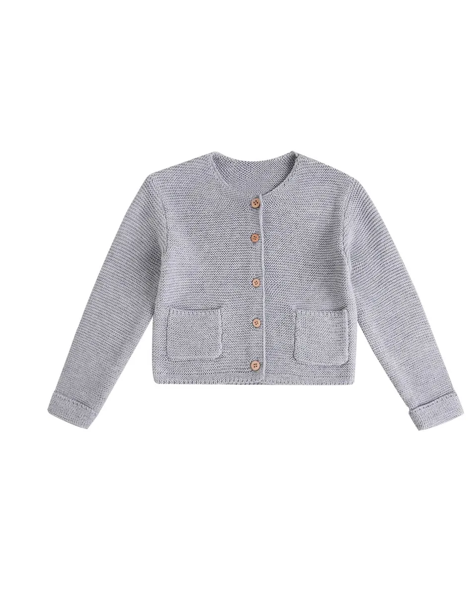 Вязаная курточка для девочки Dadati, серый
Вязаная курточка для девочки Dadati, серый