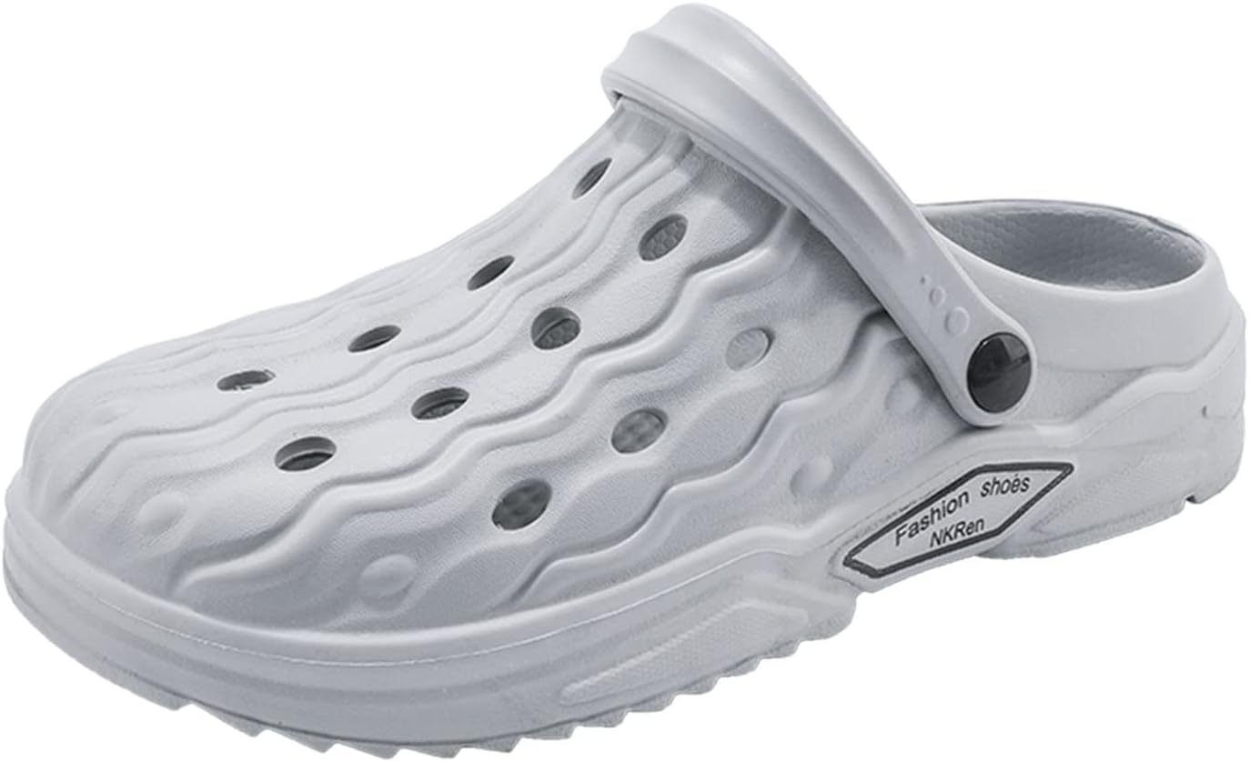 Meidiastra Мужские и женские садовые сабо Летние пляжные сандалии Для дома и улицы Шлепанцы на плоской подошве с регулируемым задним ремешком, серый
Meidiastra Мужские и женские садовые сабо Летние пляжные сандалии Для дома и улицы Шлепанцы на плоской подошве с регулируемым задним ремешком, серый